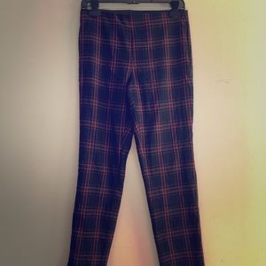 Kenneth Cole Black Red Plaid Dress Pants